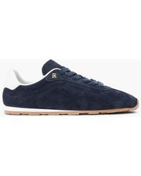 Tommy Hilfiger - Th Monogram Suede Low Profile Trainers - Lyst