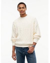Tommy Hilfiger - Tommy Jeans Diamond Cable Knit Relaxed Jumper - Lyst