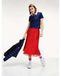 Tommy Hilfiger Polo Met Contrasterende Kraag - Blauw