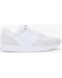 Tommy Hilfiger - Suede Mixed Texture Mesh Serrated Trainers - Lyst