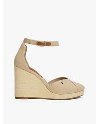 Tommy Hilfiger - Espadrille Mit Keilabsatz Und Knöchelriemen - Lyst