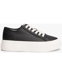 Tommy Hilfiger - Debossed Logo Platform Trainers With Leather - Lyst