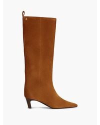 Tommy Hilfiger - Kitten Heel Suede Knee High Boots - Lyst