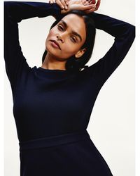 Tommy Hilfiger Shirt Met Lange Mouwen - Blauw