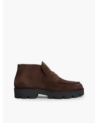 Tommy Hilfiger - Th Monogram Suede Penny Loafer Boots - Lyst