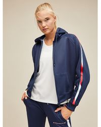 Tommy Hilfiger Fleece Hoodie Met Rits - Blauw
