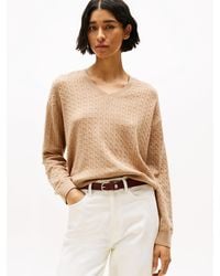 Tommy Hilfiger - Pull En Maille Torsadée De Laine Mélangée - Lyst