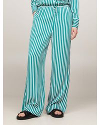 Tommy Hilfiger - Relaxed Wide Leg Stripe Pull-on Trousers - Lyst