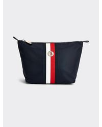 Tommy Hilfiger Make-uptas Met Signature-tape - Blauw
