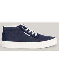 Tommy Hilfiger - Canvas Mid-top Trainers - Lyst
