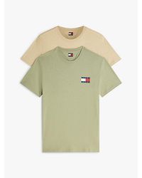 Tommy Hilfiger - 2-Pack Logo Slim Jersey T-Shirts - Lyst