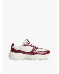 Tommy Hilfiger - Th Monogram Mixed Texture Leather Trainers - Lyst