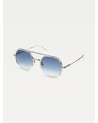 Tommy Hilfiger Sechseckige Sonnenbrille - Mettallic