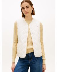Tommy Hilfiger - Shiny Lightweight Padded Quilted Gilet - Lyst