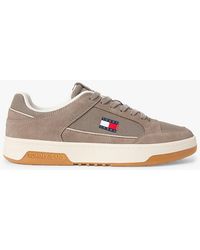 Tommy Hilfiger - Canvas Leather Cupsole Trainers - Lyst