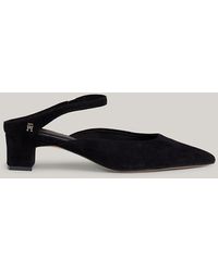 Tommy Hilfiger - Leather Pointed Mid-heel Mules - Lyst