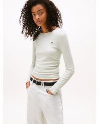 Tommy Hilfiger - Haut Ajusté Froncé À Manches Longues - Lyst