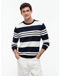 Tommy Hilfiger - Flag Embroidery Crew Neck Jumper - Lyst