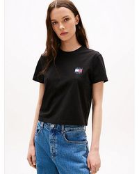 Tommy Hilfiger - T-Shirt Met Vlaglogo Op De Achterkant - Lyst