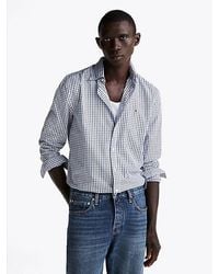Tommy Hilfiger - Regular Fit Poplin Overhemd Met Ginghamruit - Lyst