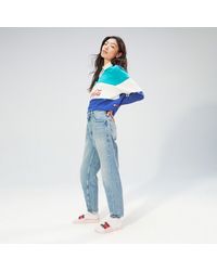 Tommy Hilfiger Coca-cola Cropped Rugbyshirt - Blauw