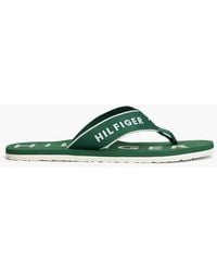 Tommy Hilfiger - Logo Embroidery Webbing Strap Flip-Flops - Lyst