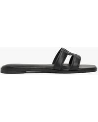 Tommy Hilfiger - Leather Th Monogram Strap Mules - Lyst