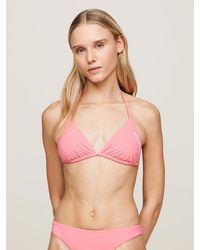 Tommy Hilfiger - Haut de bikini triangle à monotype Hilfiger - Lyst