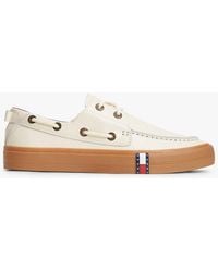 Tommy Hilfiger - Archive Flag Stripe Leather Boat Shoes - Lyst
