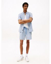Tommy Hilfiger - Pantalón Corto Amplio De Tejido Mil Rayas - Lyst