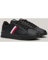 Tommy Hilfiger - Essential Leather Signature Tape Trainers - Lyst