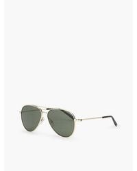 Tommy Hilfiger - Stainless Steel Aviator Sunglasses - Lyst