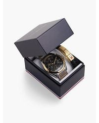 Tommy Hilfiger - Two Tone Stainless Steel Watch And Bracelet Gift Set - Lyst