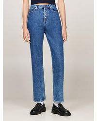 Tommy Hilfiger - Izzie Straight Leg High Rise Jeans - Lyst