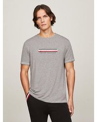 Tommy Hilfiger - Rundhals-T-Shirt aus SeaCellTM mit Logo - Lyst