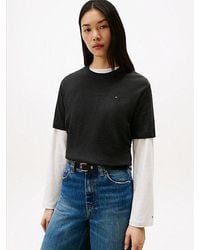 Tommy Hilfiger - Boxy Relaxed Fit T-Shirt Van Interlock-Katoen - Lyst
