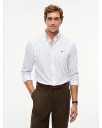 Tommy Hilfiger - Th Flex Regular Fit Stripe Shirt - Lyst