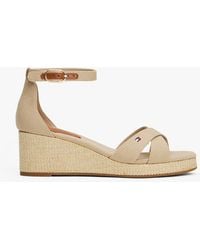 Tommy Hilfiger - Espadrilles Compensées À Brides Croisées - Lyst