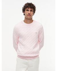 Tommy Hilfiger - Cable Knit Crew Neck Jumper - Lyst