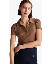 Tommy Hilfiger - Slim Fit Gold-tone Button Polo Shirt - Lyst