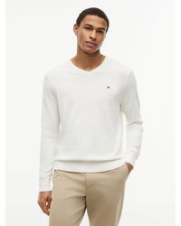 Tommy Hilfiger - Cotton V Neck Sweater - Lyst
