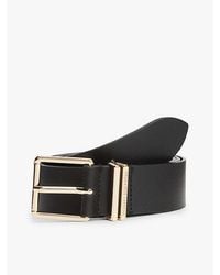 Tommy Hilfiger - Double Keeper Square Buckle Leather Belt - Lyst