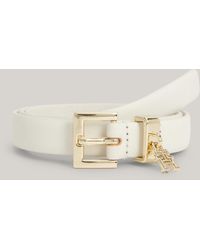 Tommy Hilfiger - Ceinture en cuir à breloque et monogramme - Lyst