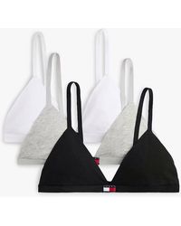 Tommy Hilfiger - 3-Pack Heritage Logo Triangle Bras - Lyst