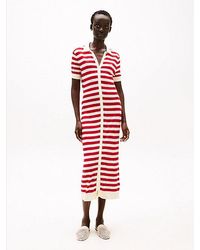 Tommy Hilfiger - Vestido Tipo Polo Midi Slim - Lyst