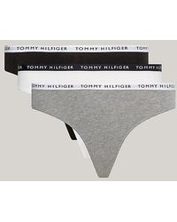 Tommy Hilfiger - Pack de 3 tangas con logo en la cintura - Lyst