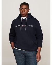 Tommy Hilfiger - Plus Logo Embroidery Drawstring Hoody - Lyst