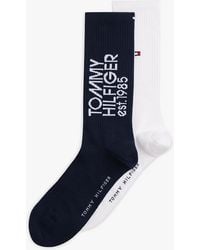 Tommy Hilfiger - 2-Pack Logo Mesh Panel Socks - Lyst