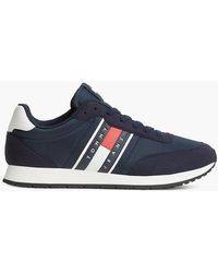 Tommy Hilfiger - Logo Mixed Texture Trainers - Lyst