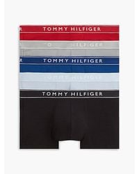 Tommy Hilfiger - 5 Pack Essential Logo Waistband Trunks - Lyst